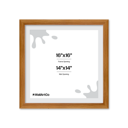 16" x 16" Light Oak Hudson Wall Frame