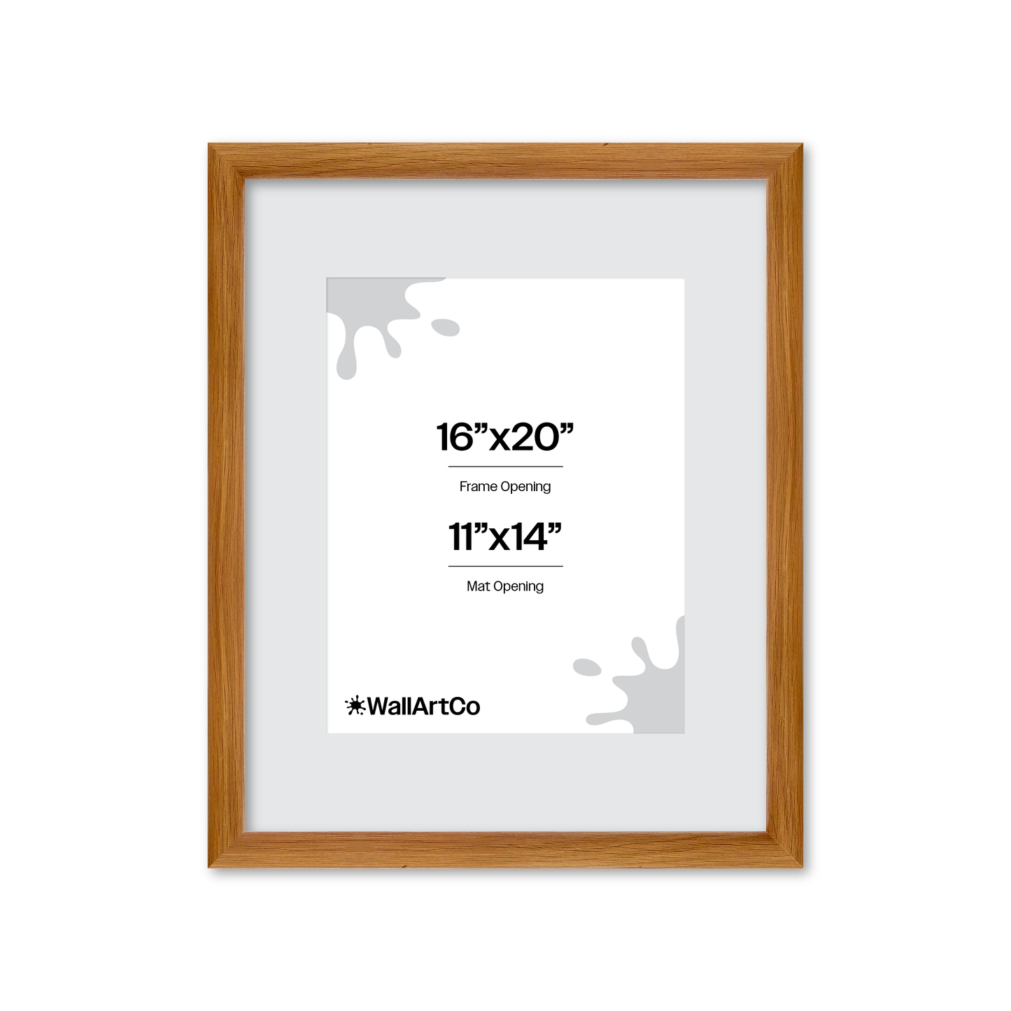 16" x 20" Light Oak Hudson Wall Frame