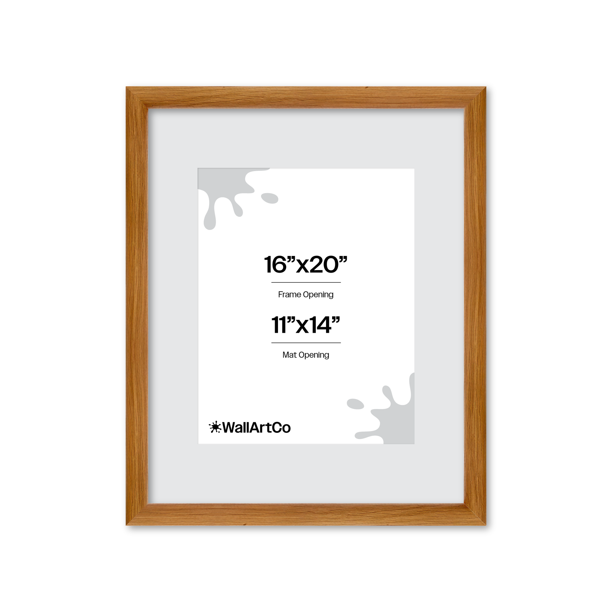 16" x 20" Light Oak Hudson Wall Frame