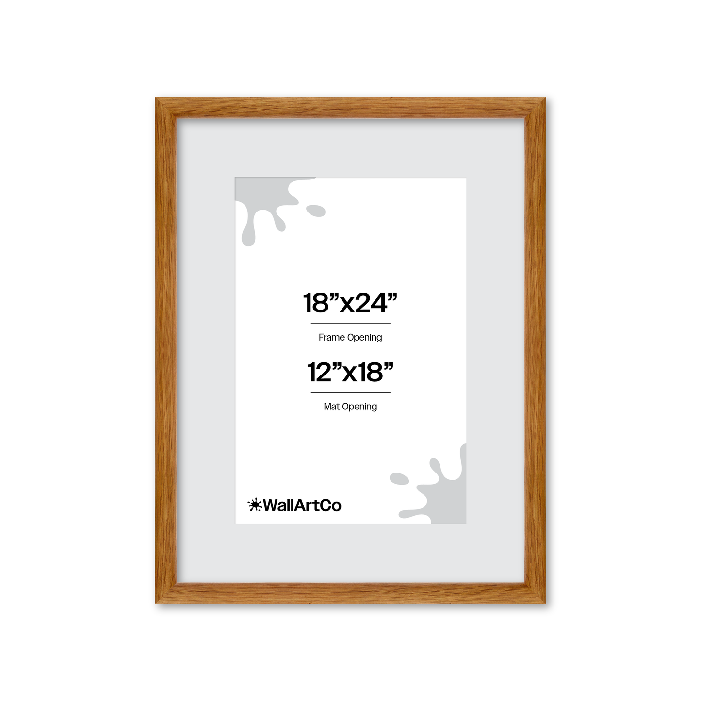 18" x 24" Light Oak Hudson Wall Frame