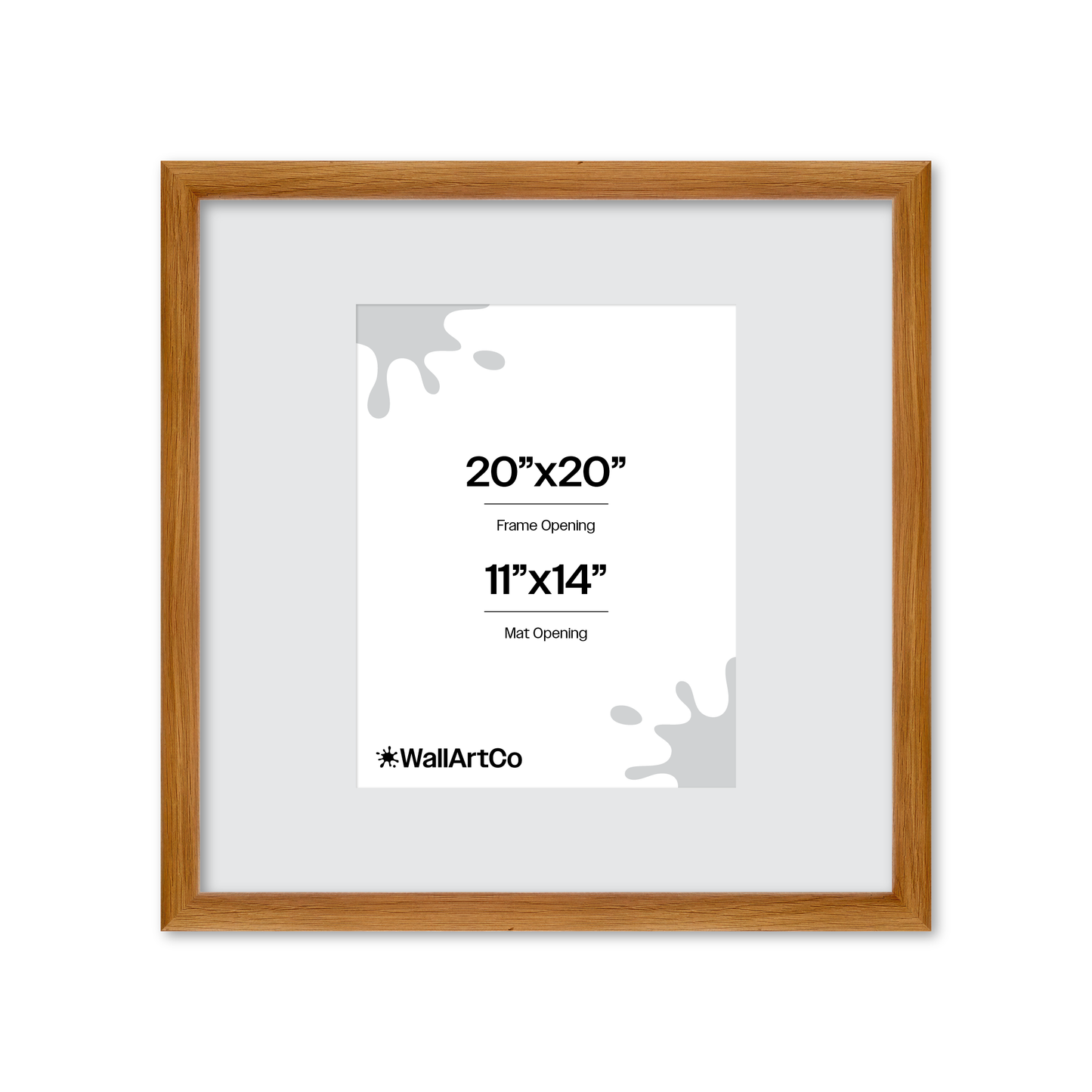 20" x 20" Light Oak Hudson Wall Frame