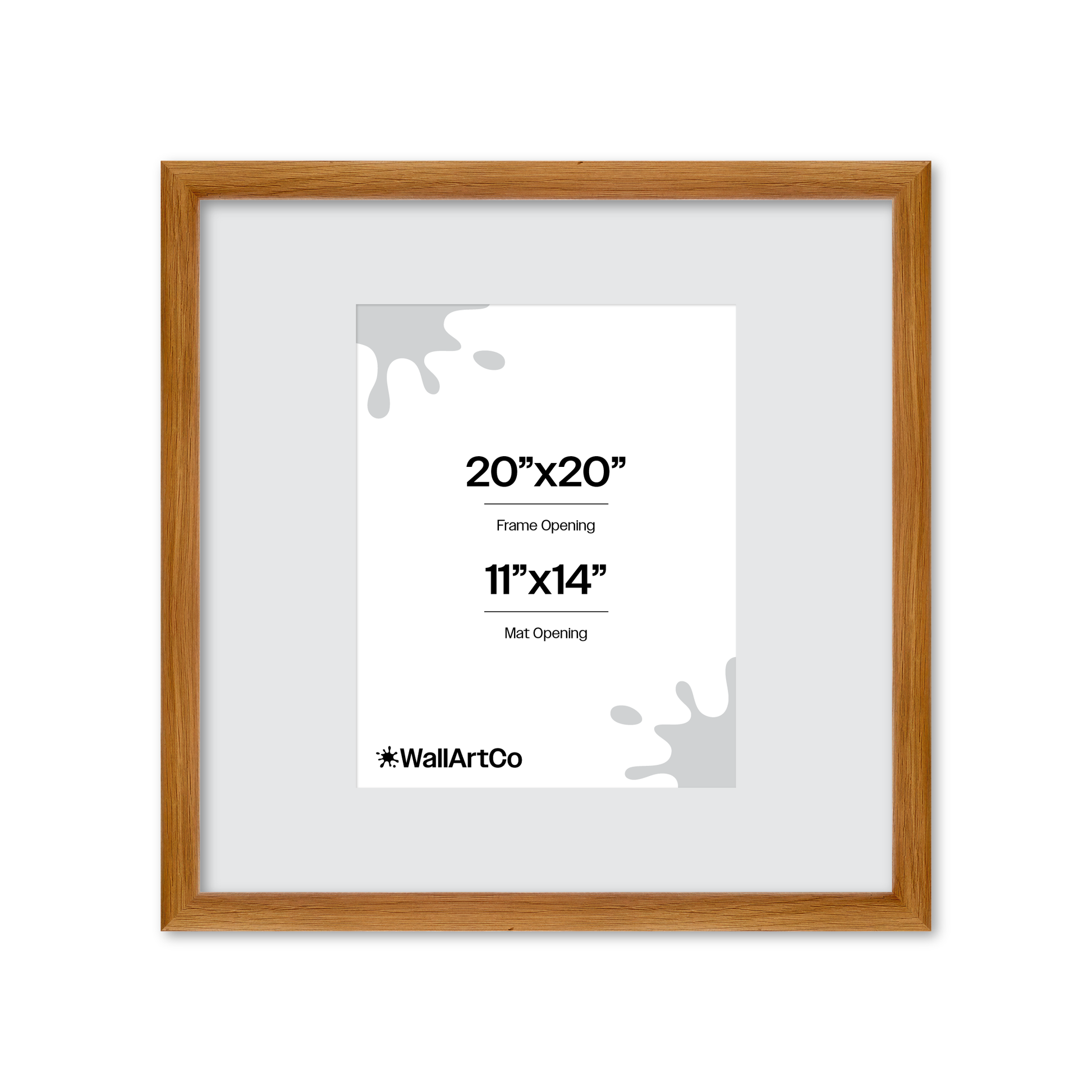 20" x 20" Light Oak Hudson Wall Frame