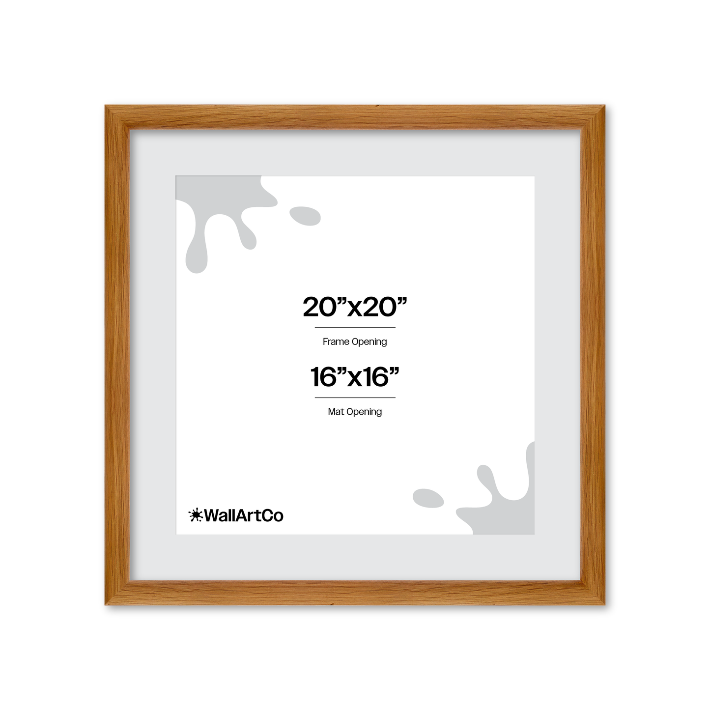 20" x 20" Light Oak Hudson Wall Frame