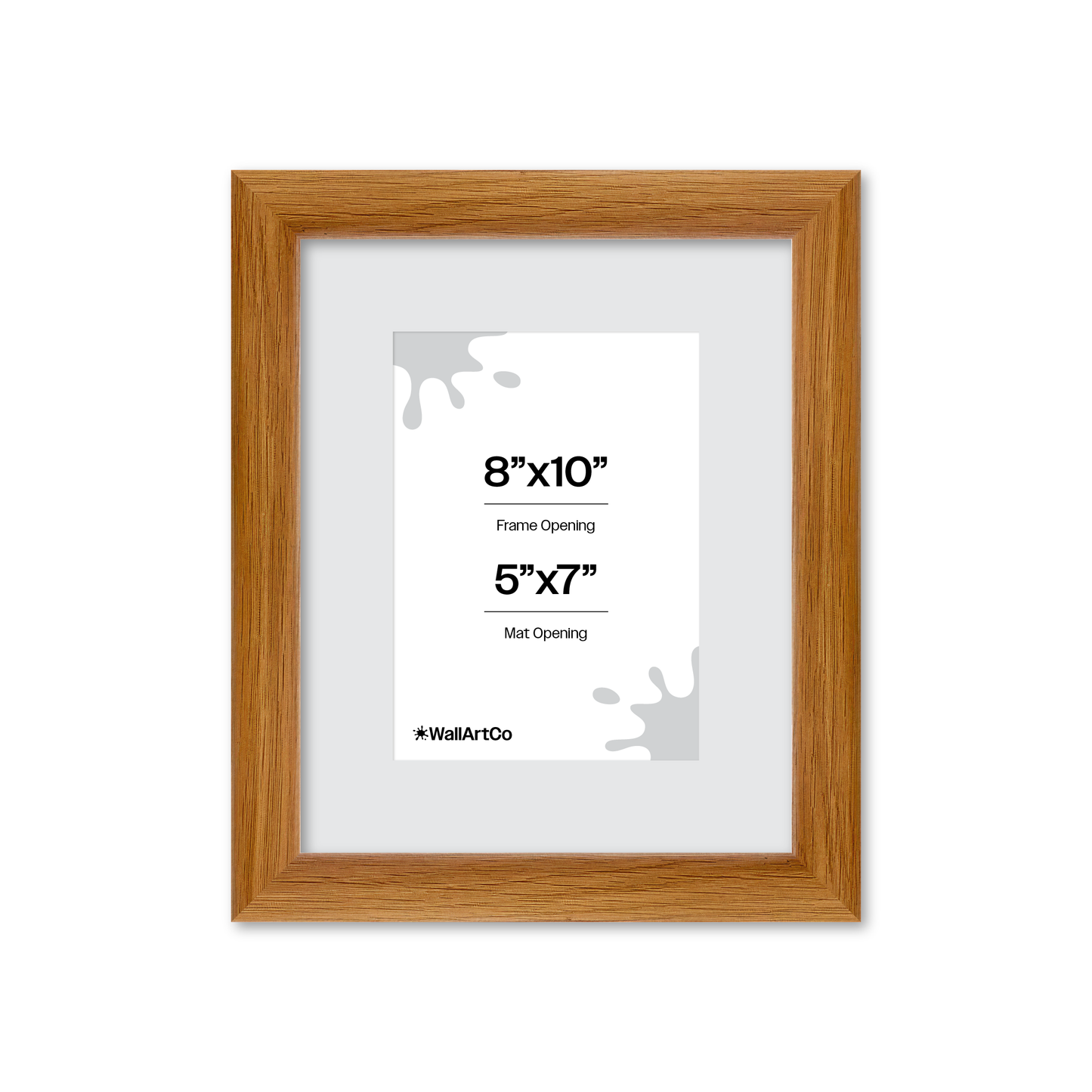 8" x 10" Light Oak Hudson Wall Frame