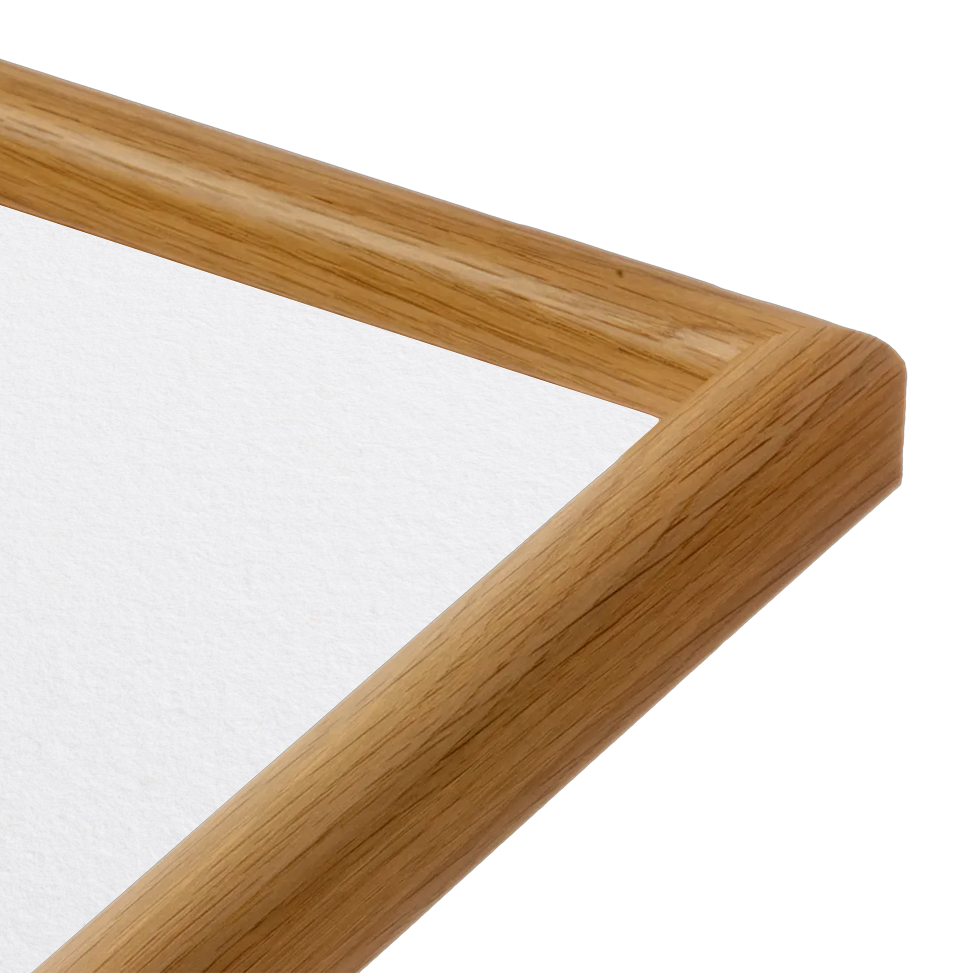 corner of the Light Oak Hudson Wall Frame