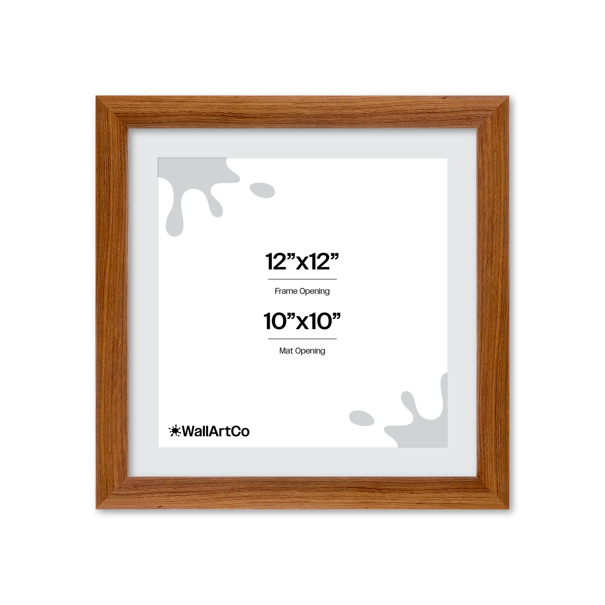12" x 12" Light Walnut Hudson Wall Frame