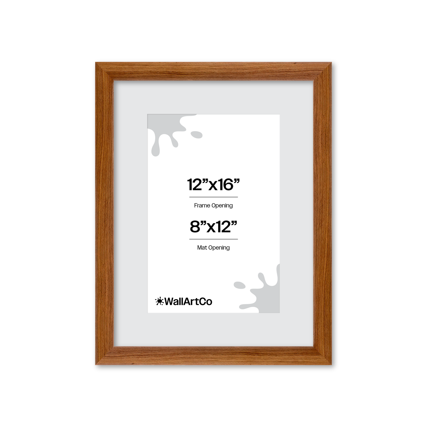 12" x 16" Light Walnut Hudson Wall Frame