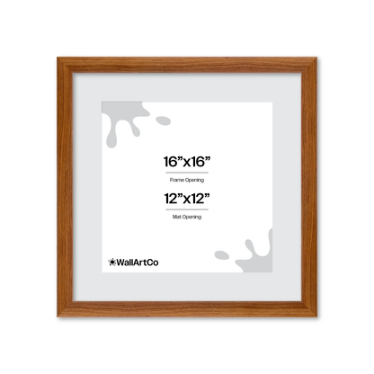16" x 16" Light Walnut Hudson Wall Frame