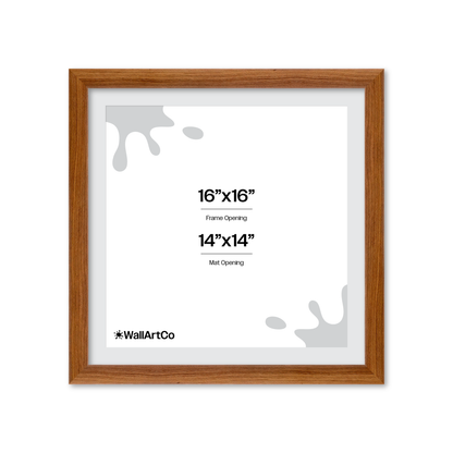 16" x 16" Light Walnut Hudson Wall Frame