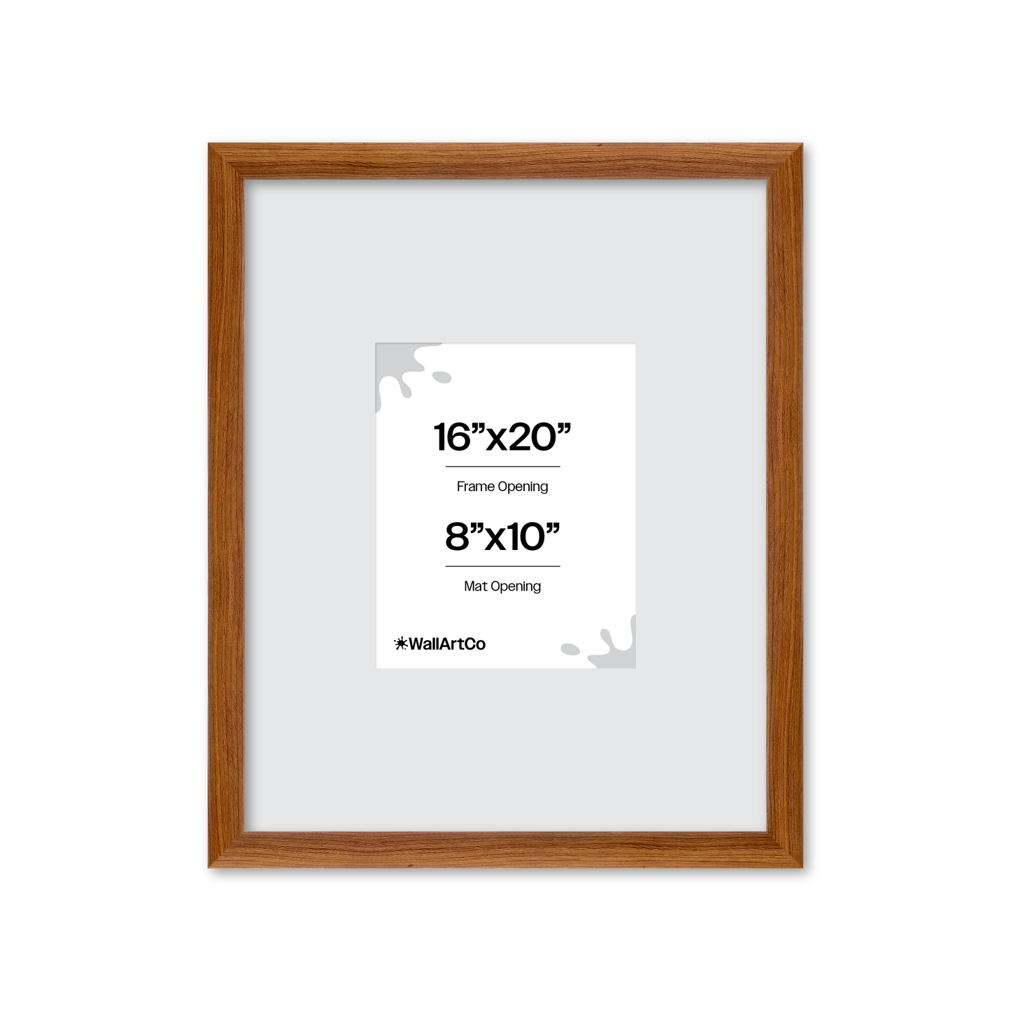 16" x 20" Light Walnut Hudson Wall Frame