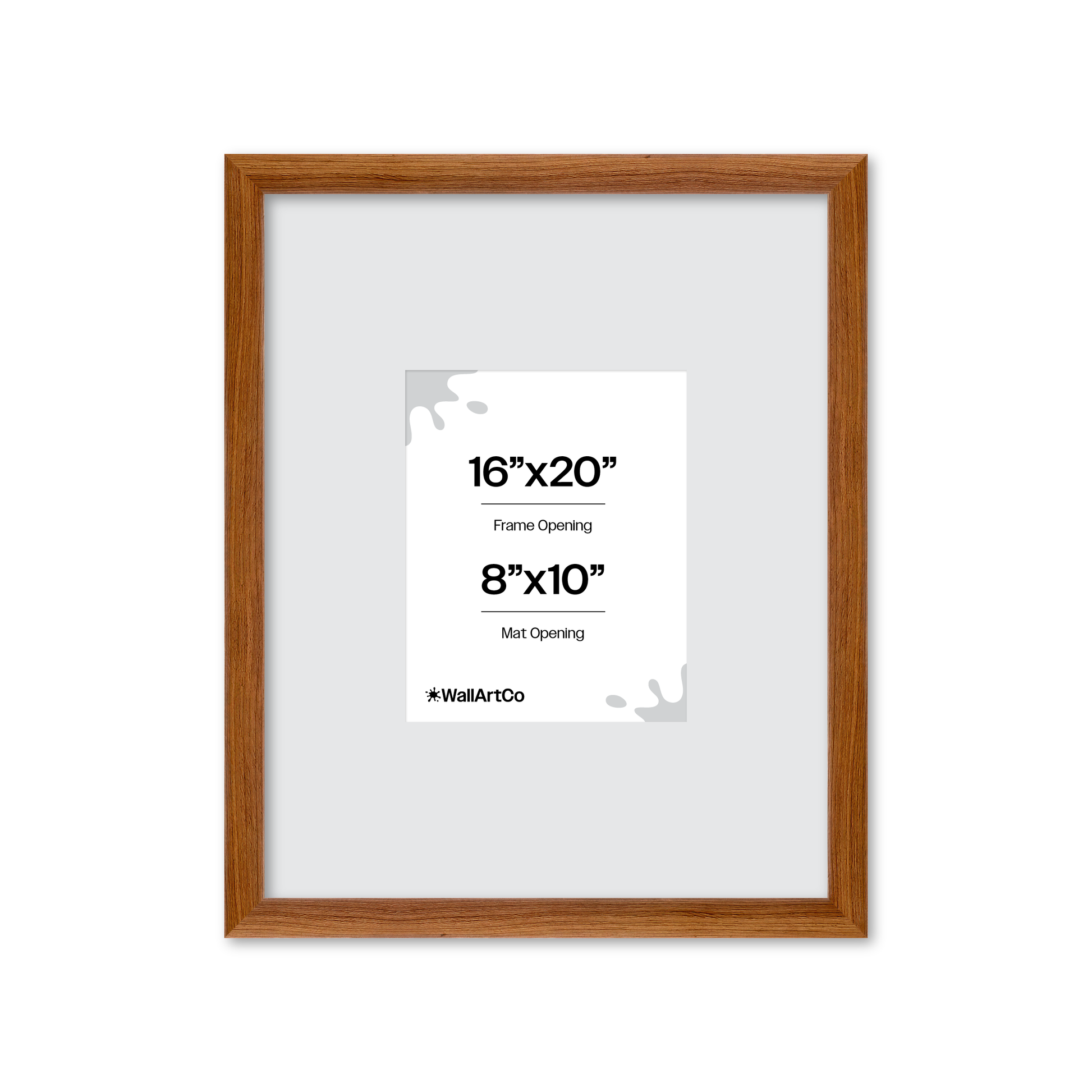 16" x 20" Light Walnut Hudson Wall Frame