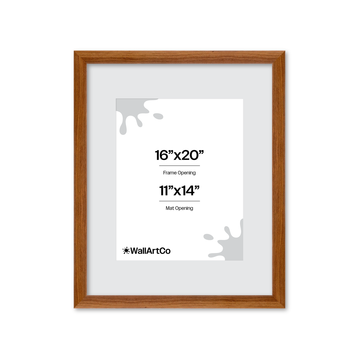 16" x 20" Light Walnut Hudson Wall Frame