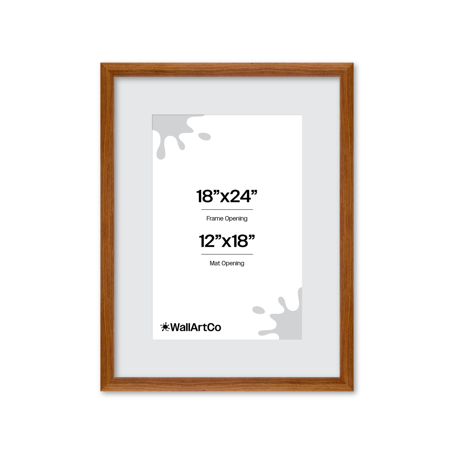 18" x 24" Light Walnut Hudson Wall Frame