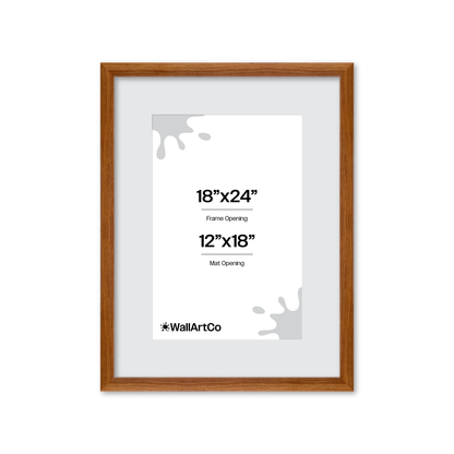 18" x 24" Light Walnut Hudson Wall Frame