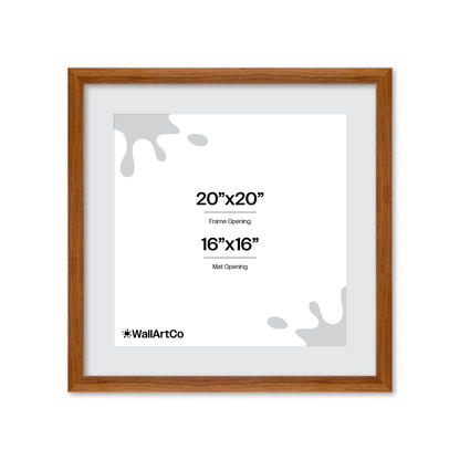 20" x 20" Light Walnut Hudson Wall Frame