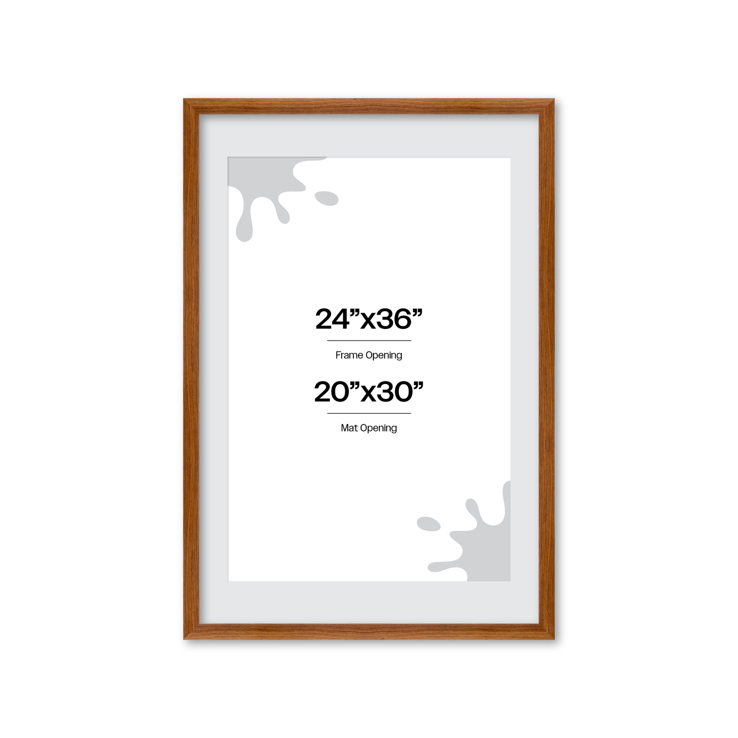 24" x 36" Light Walnut Hudson Wall Frame