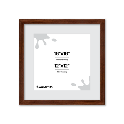 16" x 16" Dark Walnut Hudson Wall Frame
