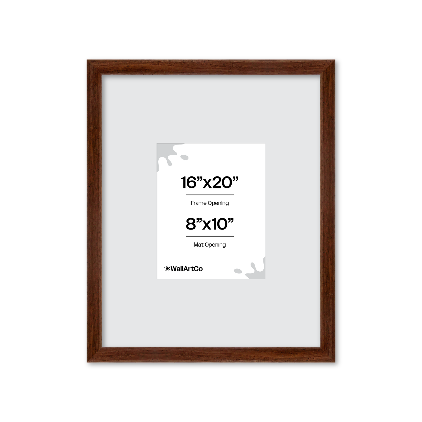 16" x 20" Dark Walnut Hudson Wall Frame