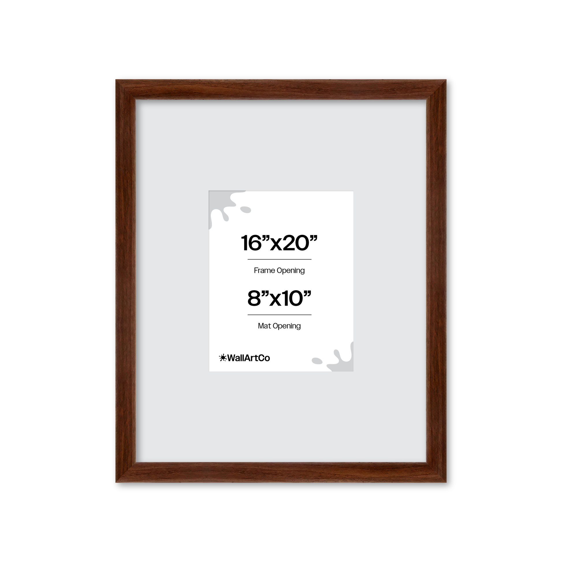 16" x 20" Dark Walnut Hudson Wall Frame