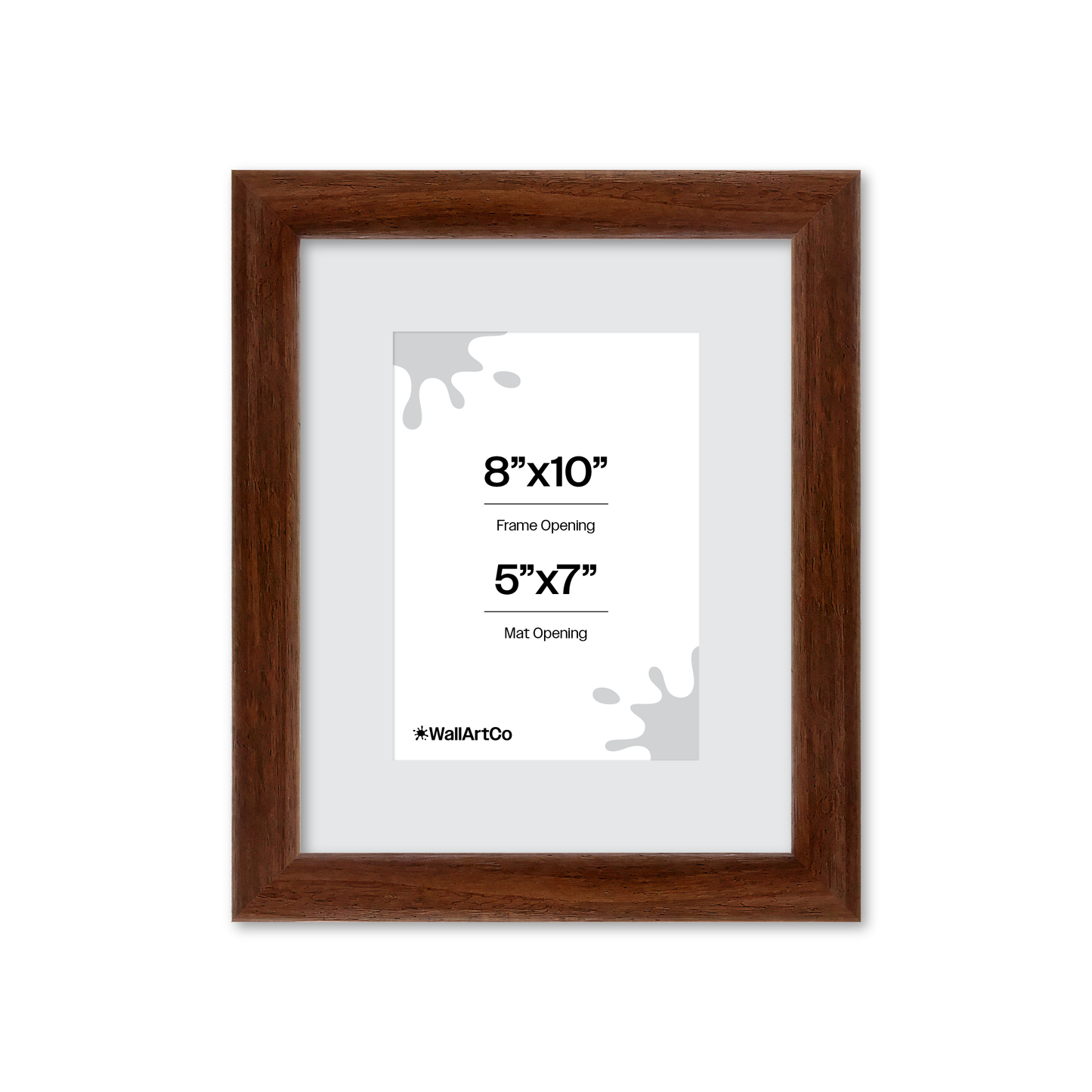 8" x 10" Dark Walnut Hudson Wall Frame