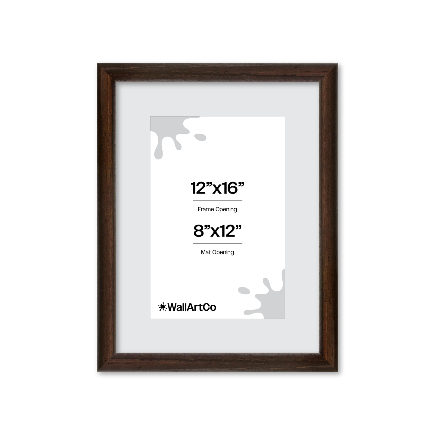 12" x 16" Dark Oak Hudson Wall Frame
