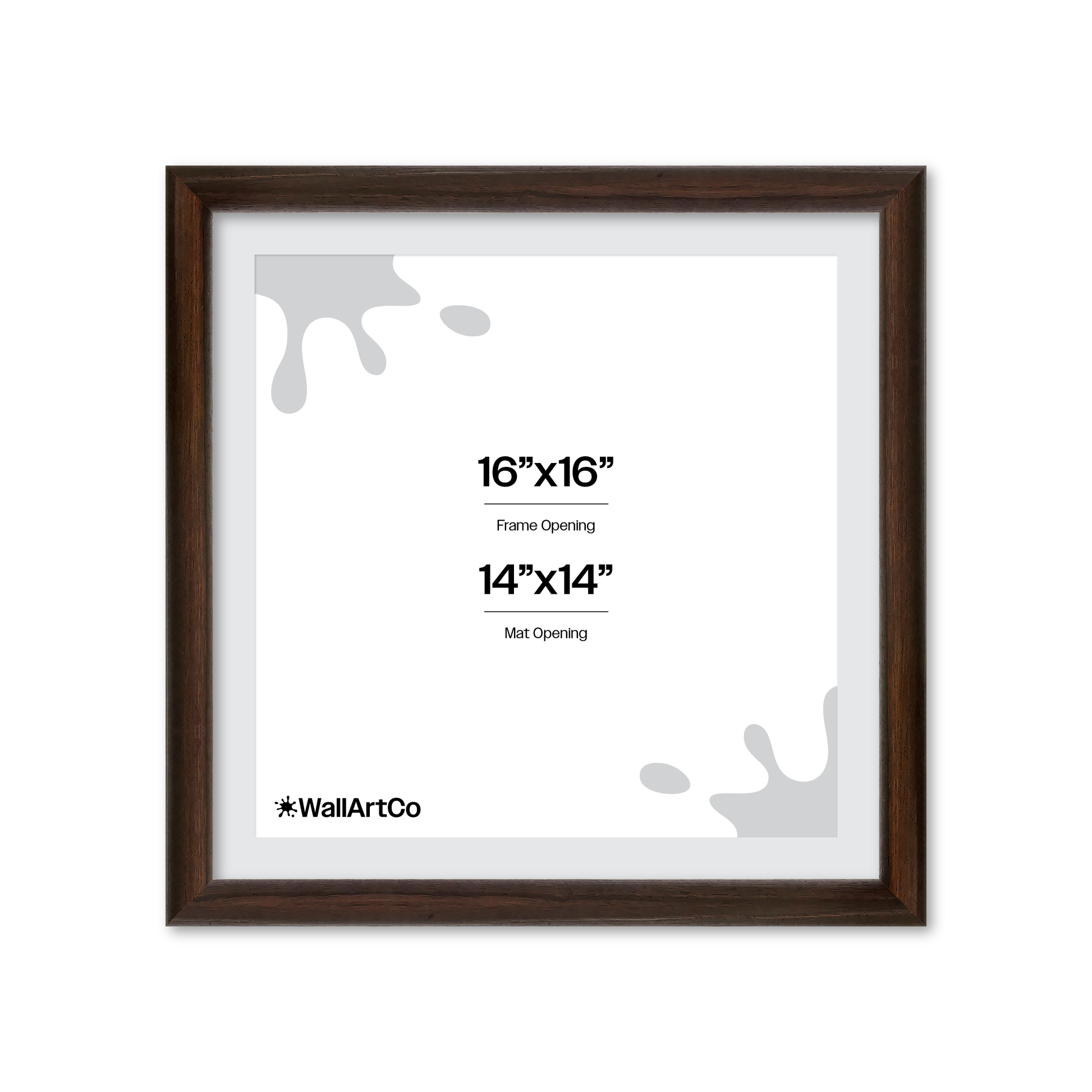 16" x 16" Dark Oak Hudson Wall Frame