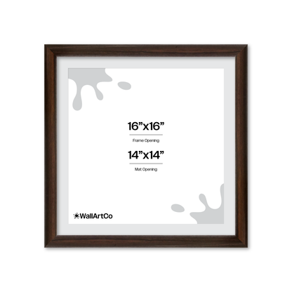 16" x 16" Dark Oak Hudson Wall Frame