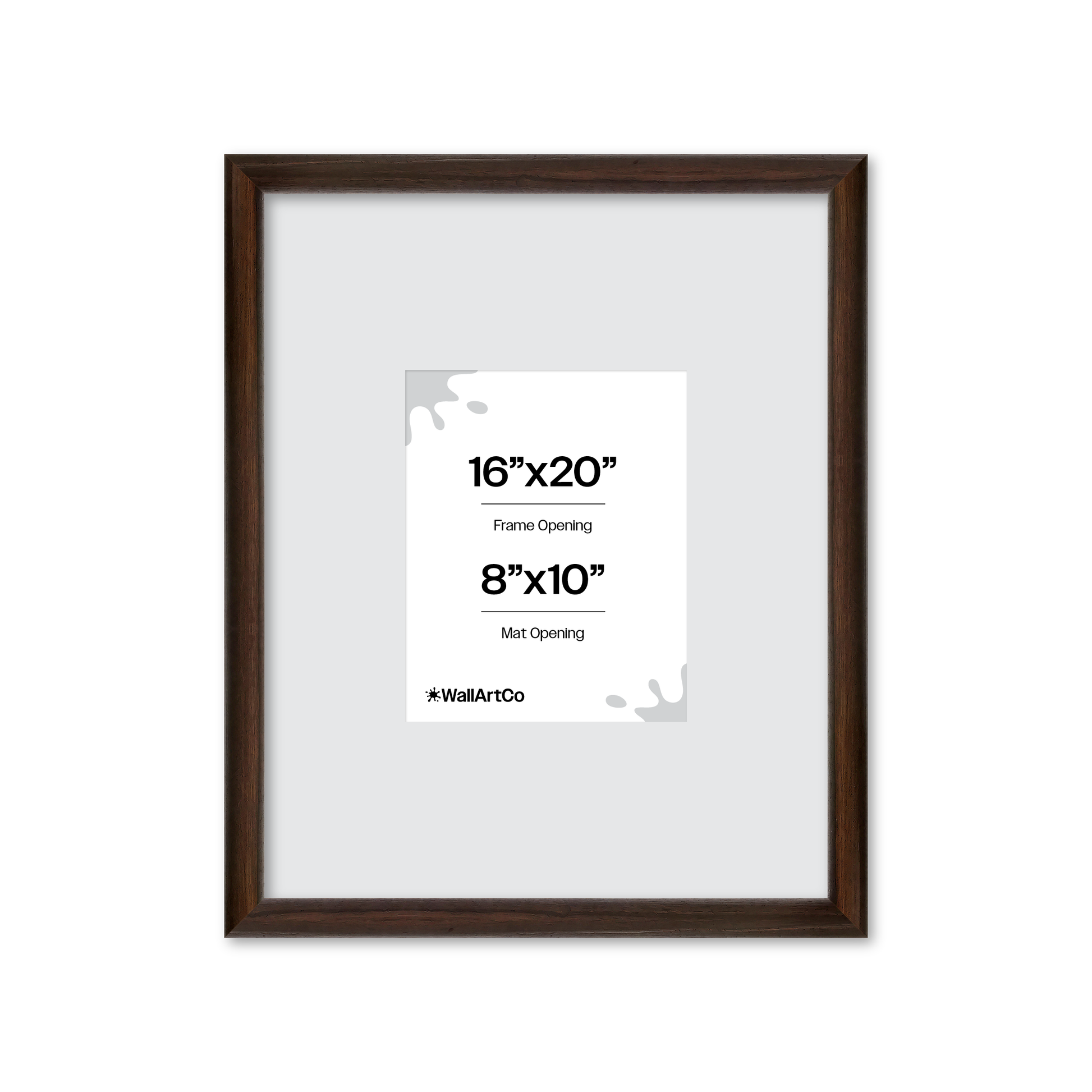 16" x 20" Dark Oak Hudson Wall Frame