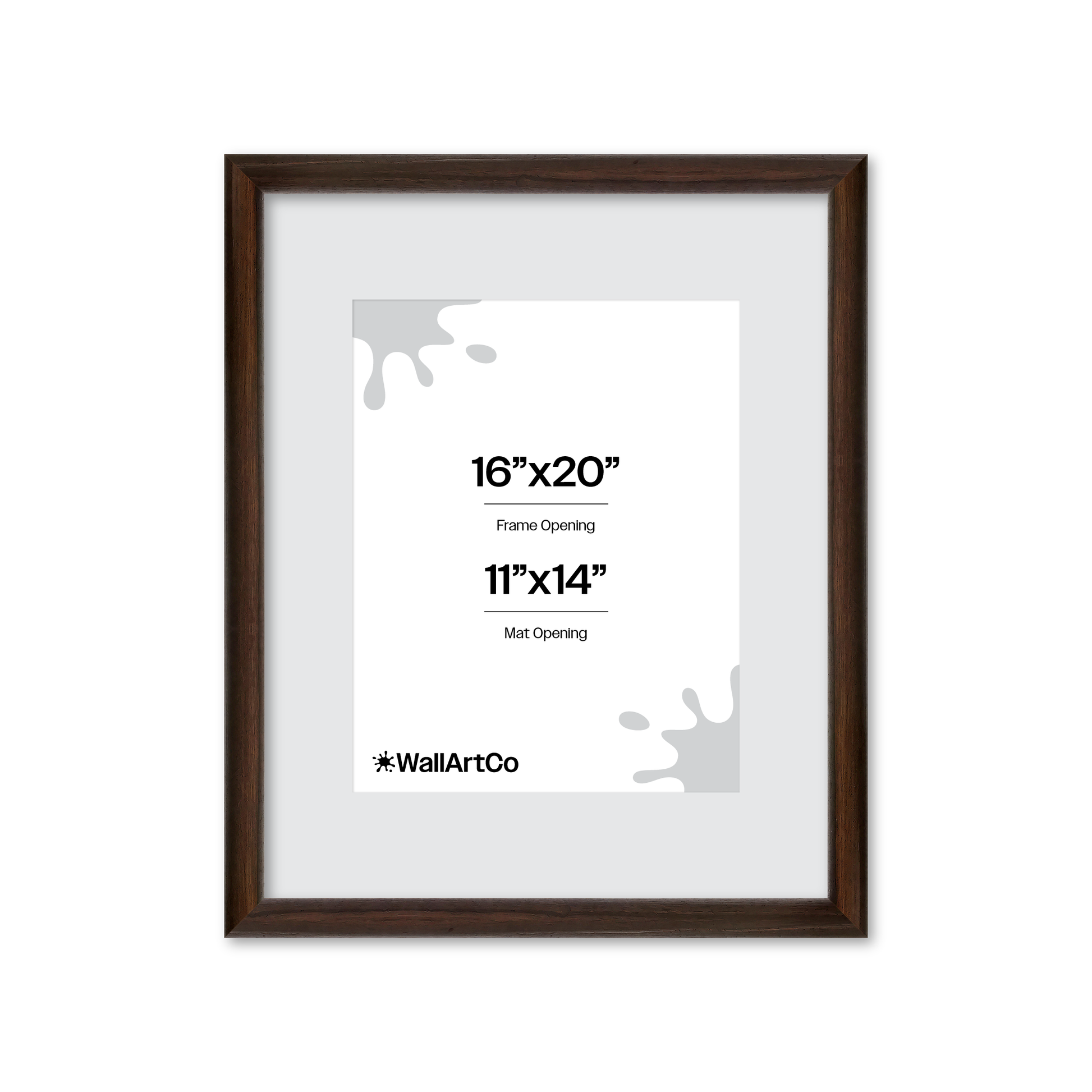 16" x 20" Dark Oak Hudson Wall Frame
