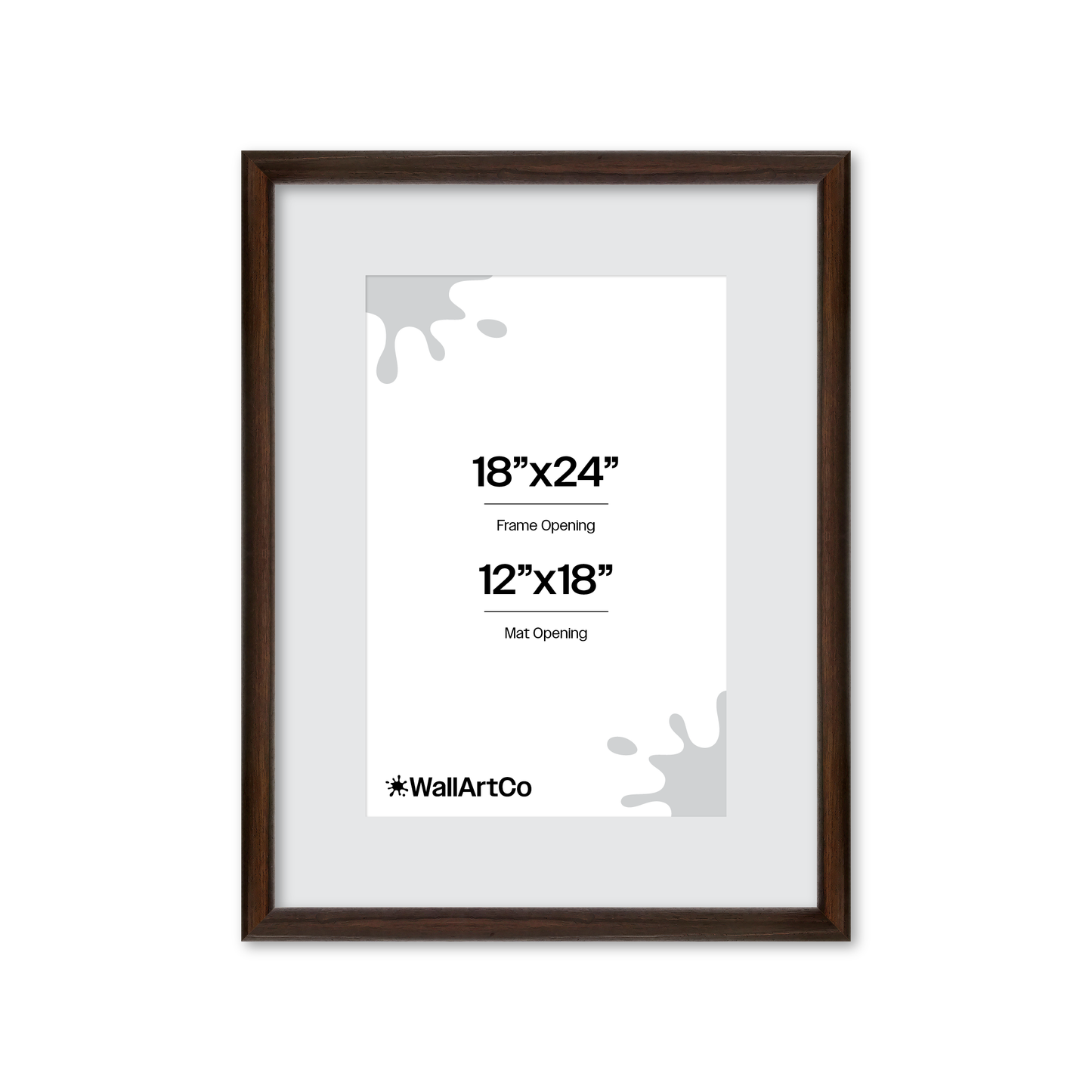 18" x 24" Dark Oak Hudson Wall Frame