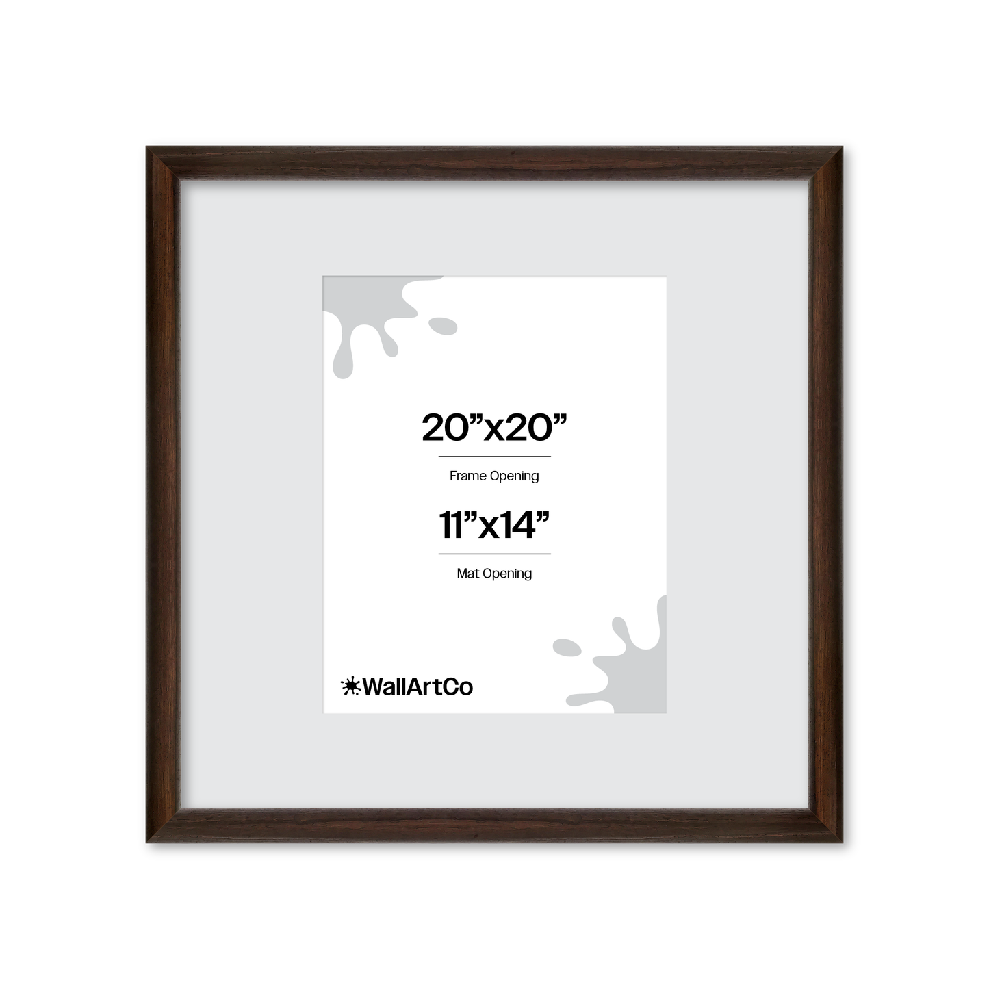 20" x 20" Dark Oak Hudson Wall Frame