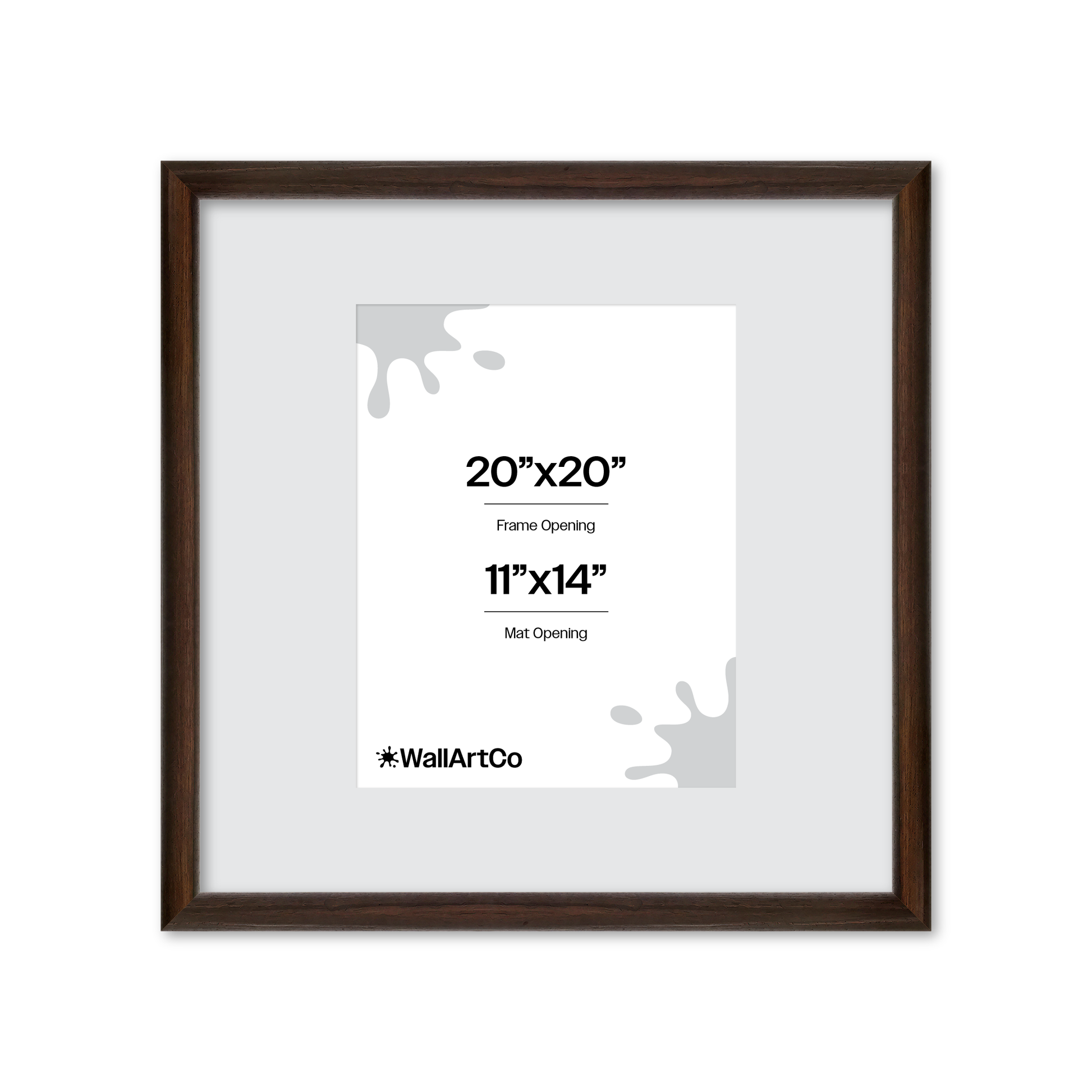20" x 20" Dark Oak Hudson Wall Frame