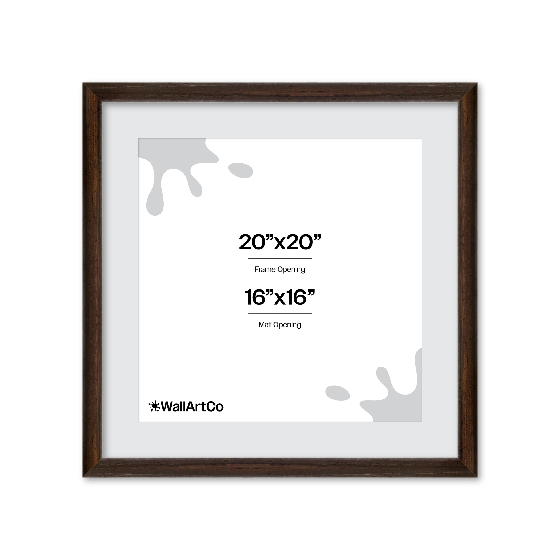 20" x 20" Dark Oak Hudson Wall Frame