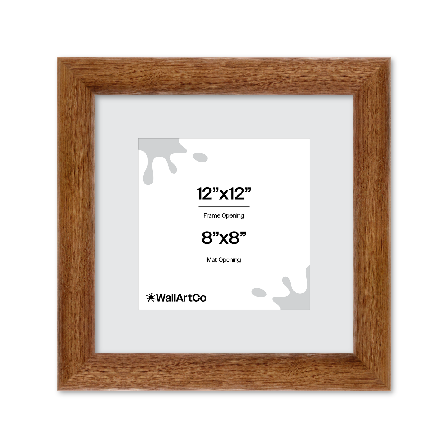 12" x 12" Light Walnut Hudson Valley Wall Frame