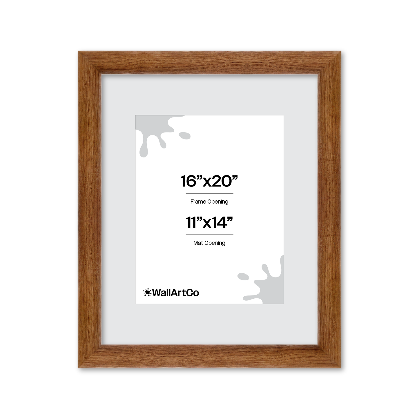 16" x 20" Light Walnut Hudson Valley Wall Frame