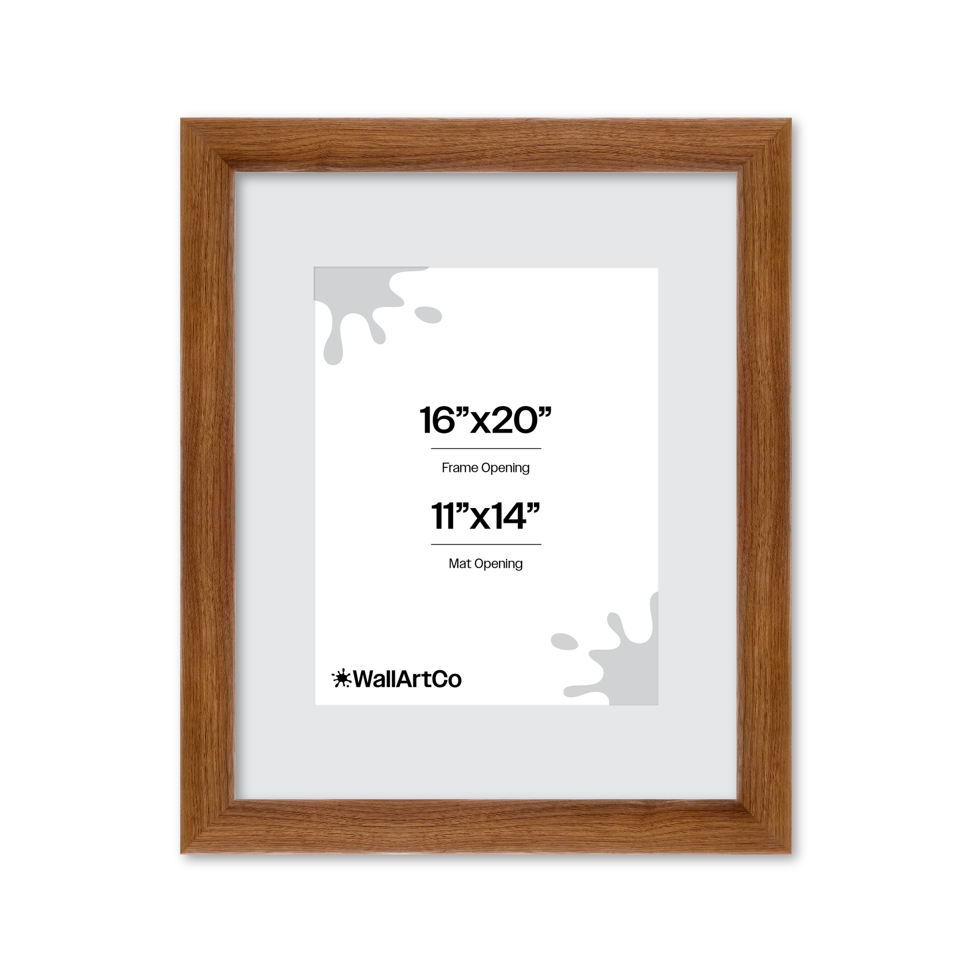 16" x 20" Light Walnut Hudson Valley Wall Frame
