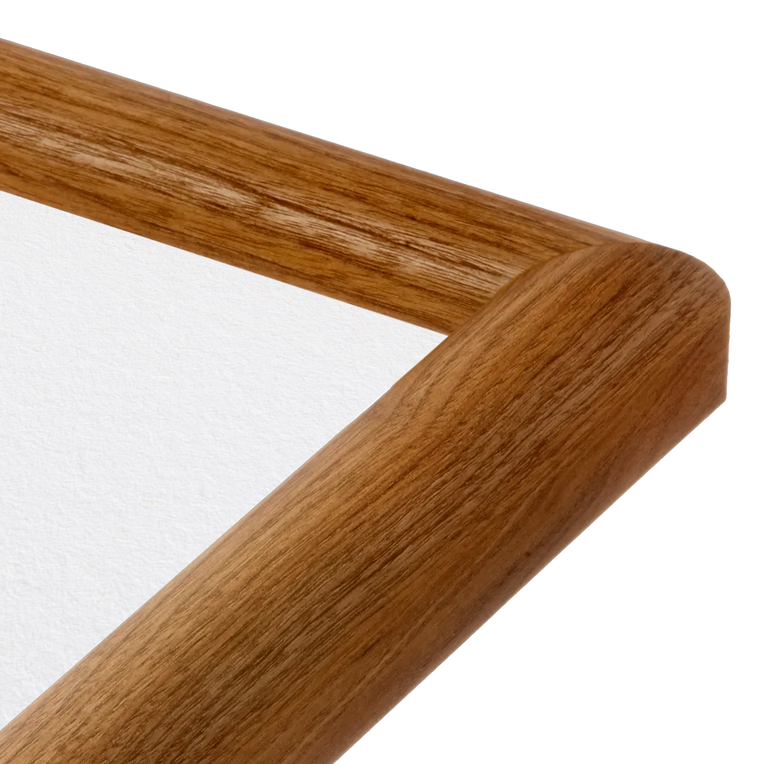 corner of the Light Walnut Hudson Valley Wall Frame