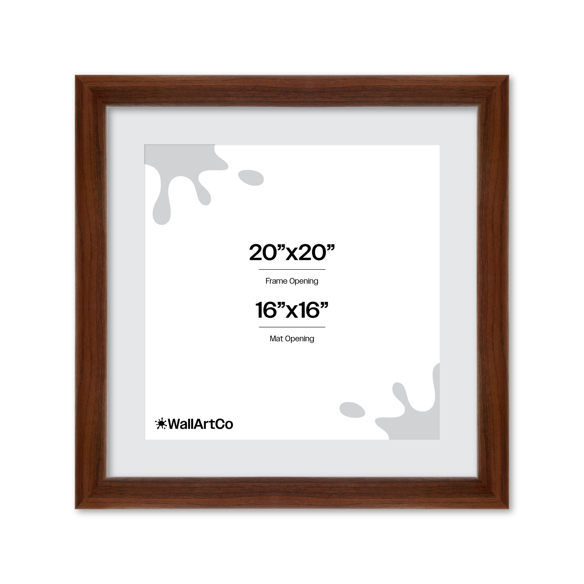 20" x 20" Dark Walnut Hudson Valley Wall Frame