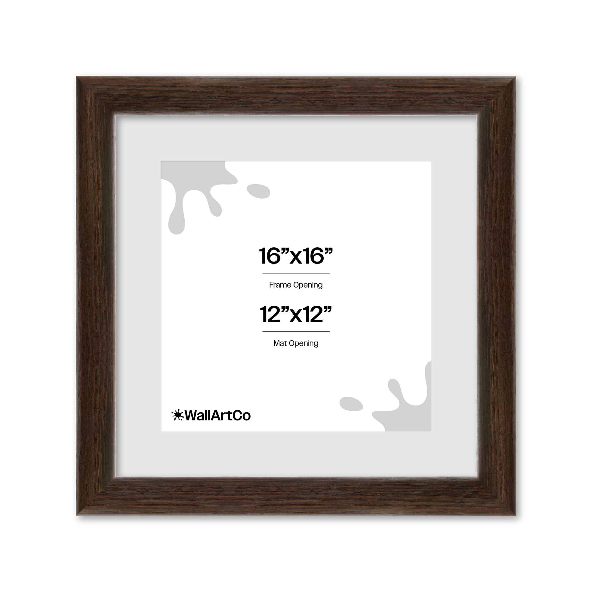 16" x 16" Dark Oak Hudson Valley Wall Frame