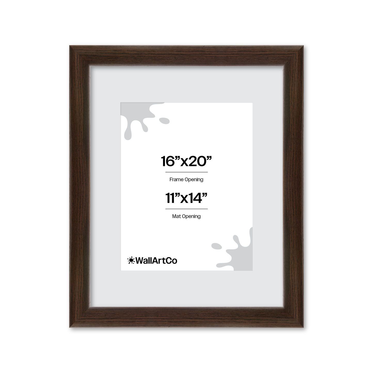 16" x 20" Dark Oak Hudson Valley Wall Frame