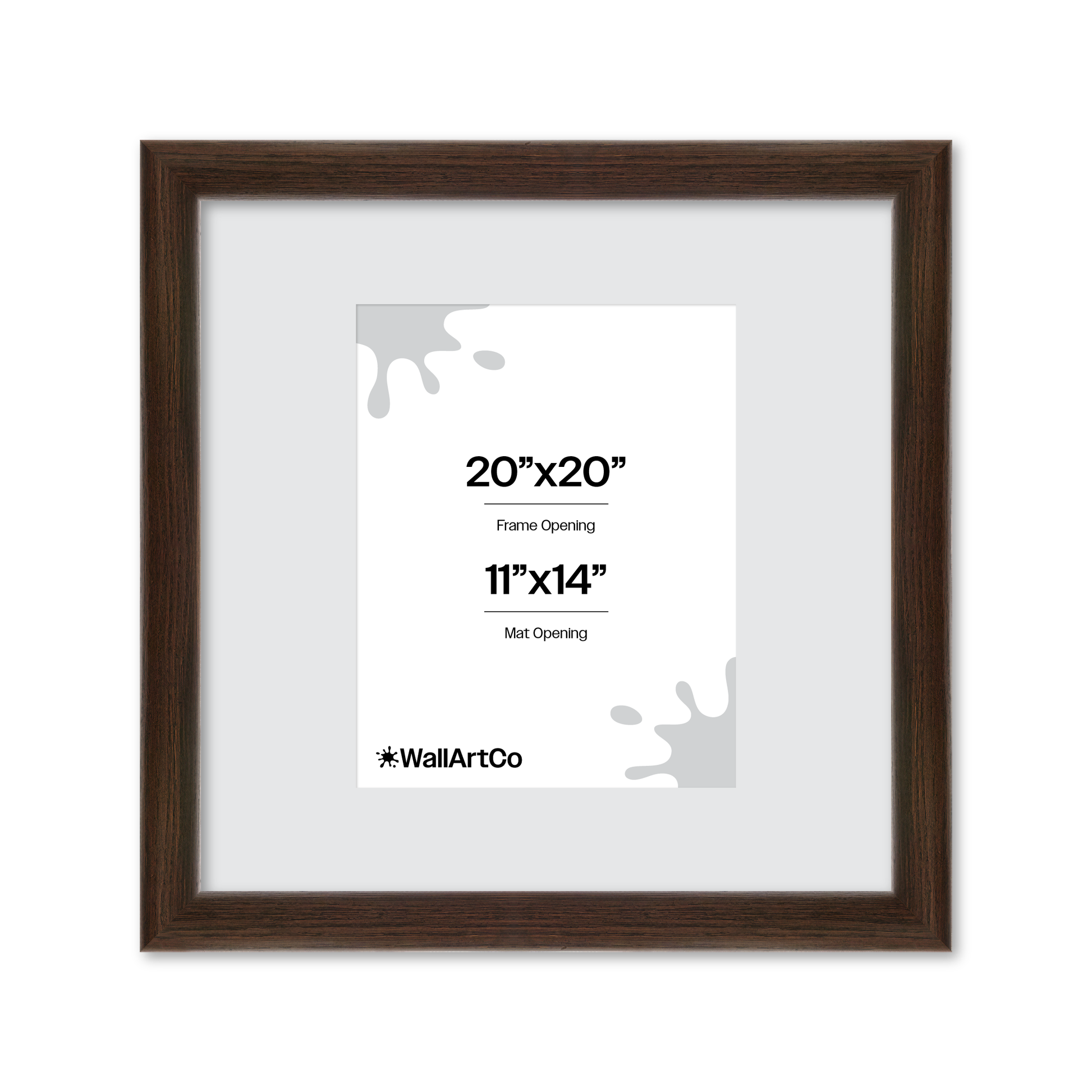 20" x 20" Dark Oak Hudson Valley Wall Frame