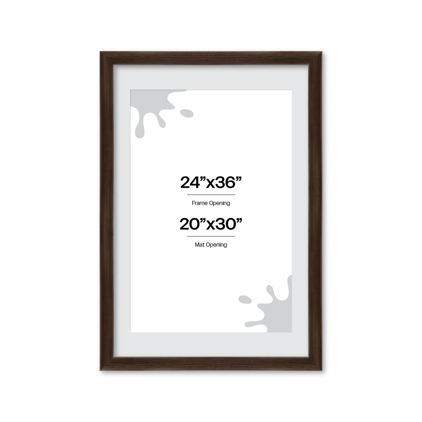 24" x 36" Dark Oak Hudson Valley Wall Frame