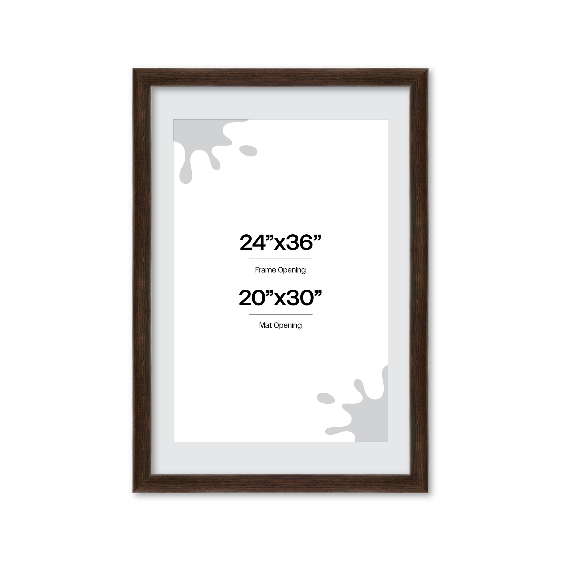24" x 36" Dark Oak Hudson Valley Wall Frame