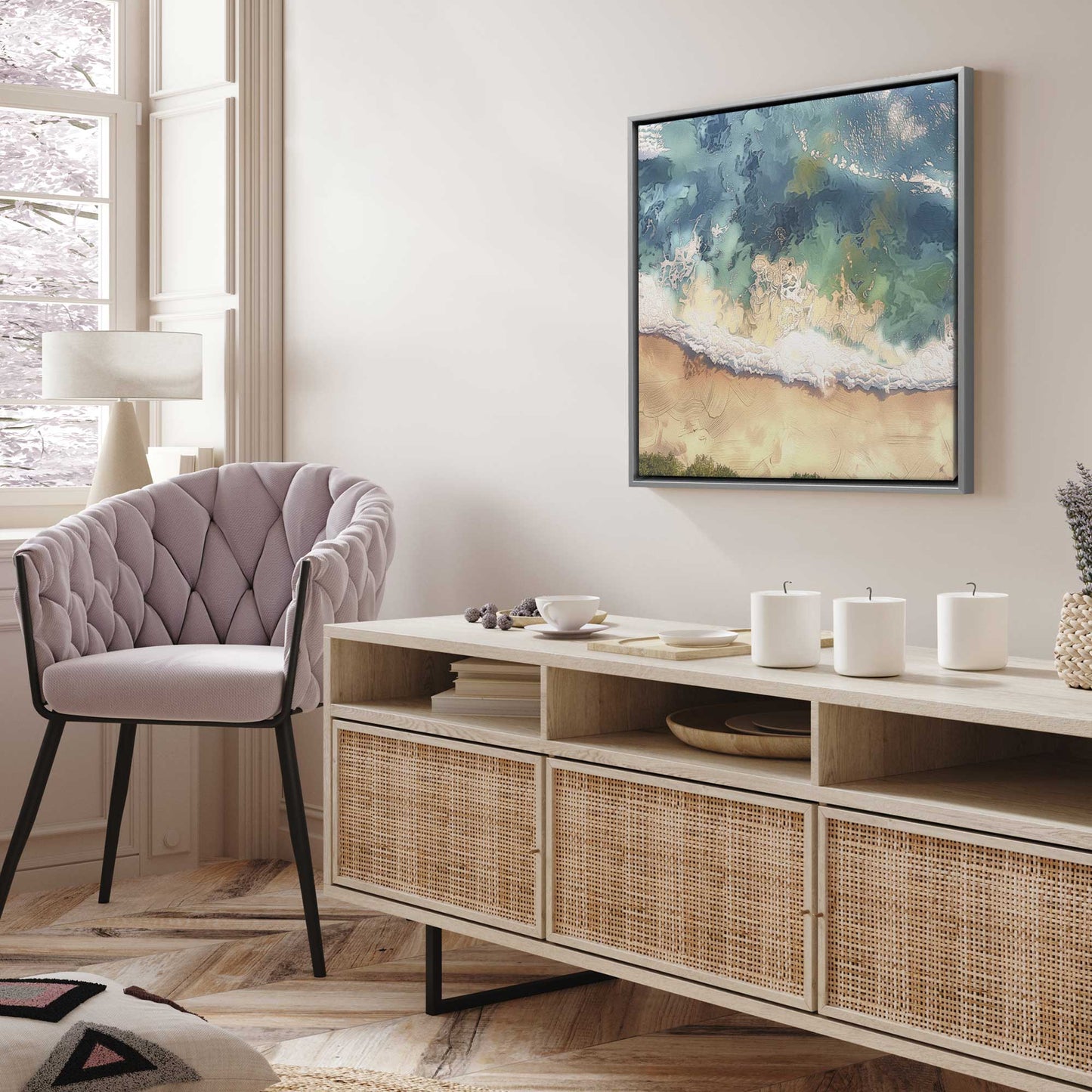 Waves and Sand Canvas Print