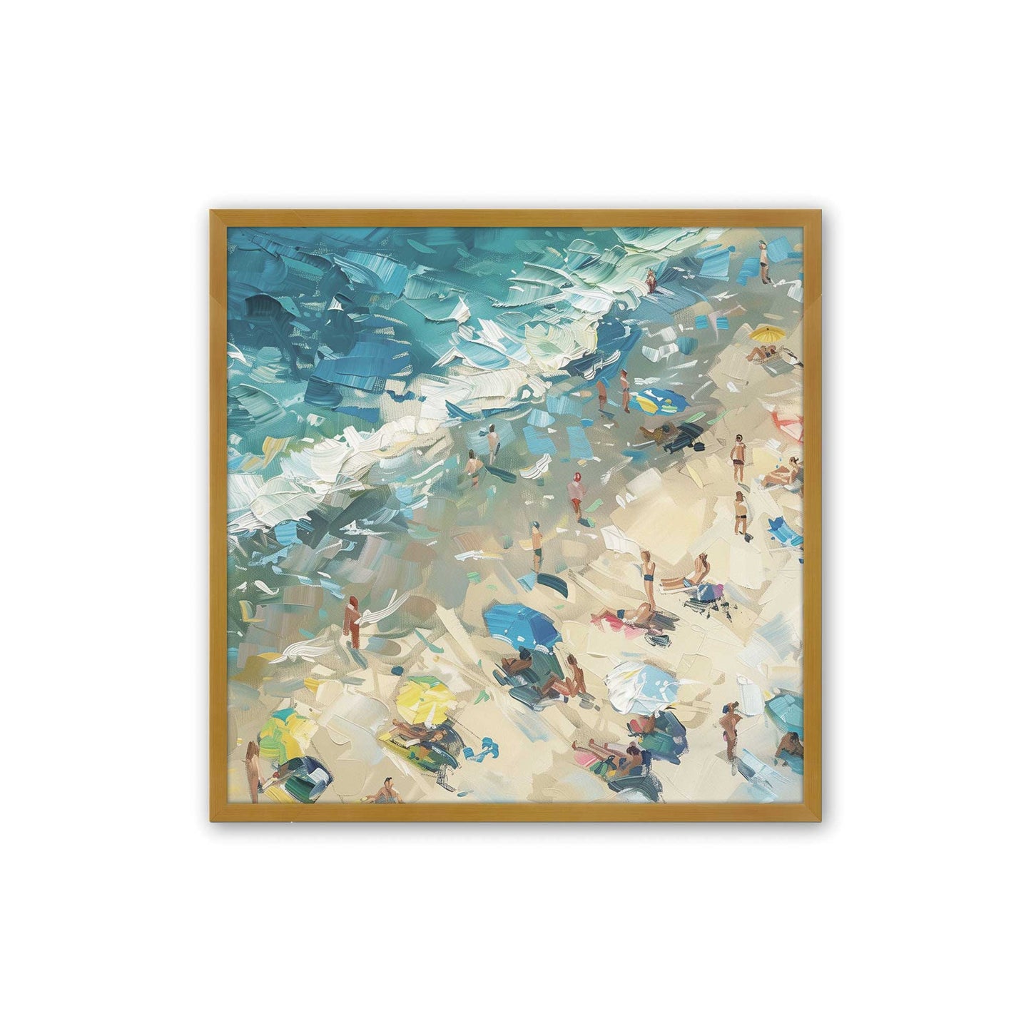 [Color:Polished Gold],[shape:square] Picture of art in a Polished Gold frame