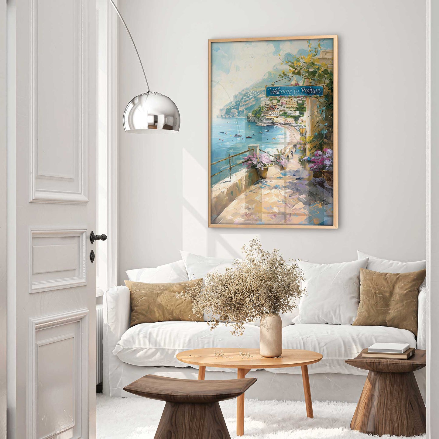 Quiet Walk in Positano Art Print