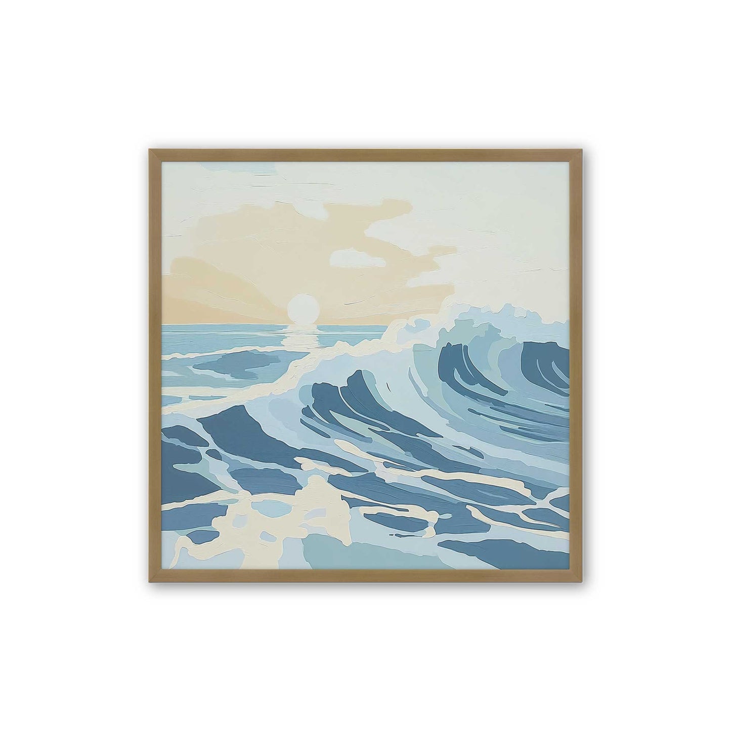 [Color:Brushed Gold], Picture of art in a Brushed Gold frame