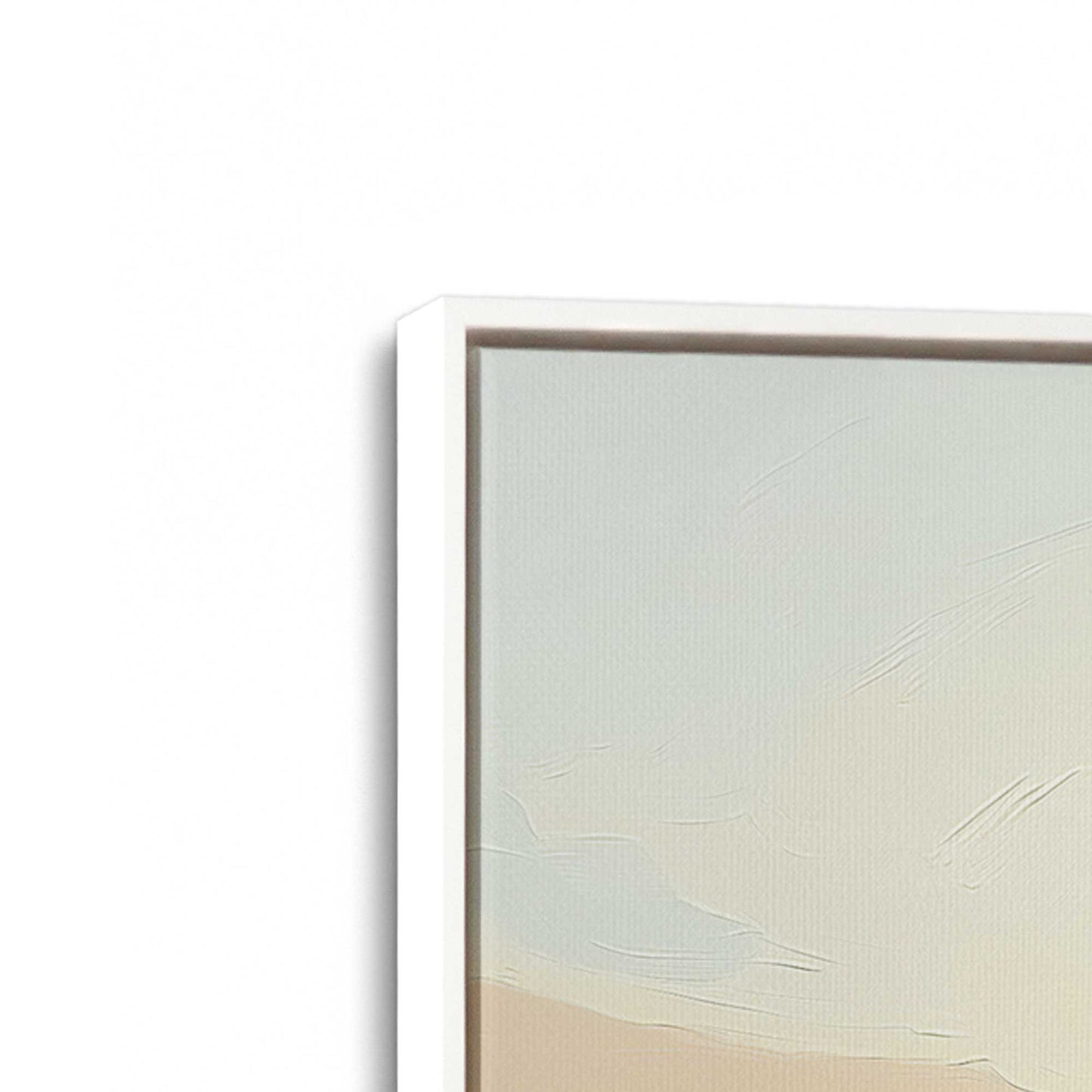 [Color:Opaque White], Picture of art in a White frame at an angle