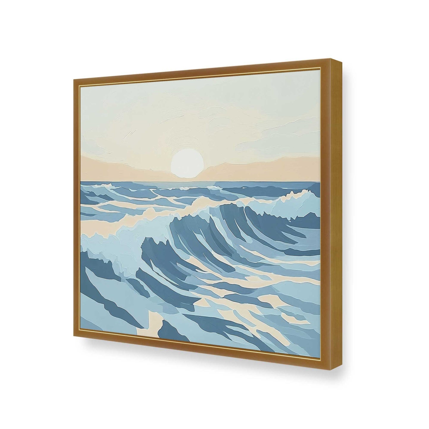 [Color:Polished Gold], Picture of art in a Polished Gold frame at an angle