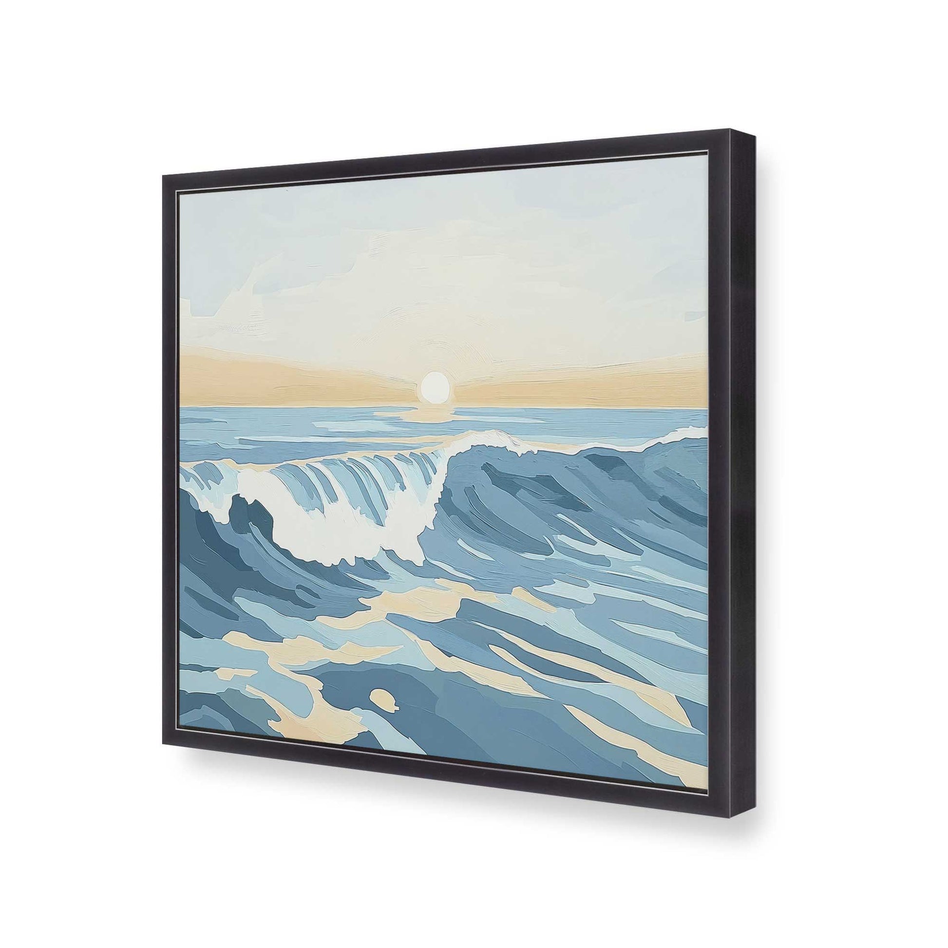 [Color:Weathered Zinc], Picture of art in a Weathered Zinc frame at an angle